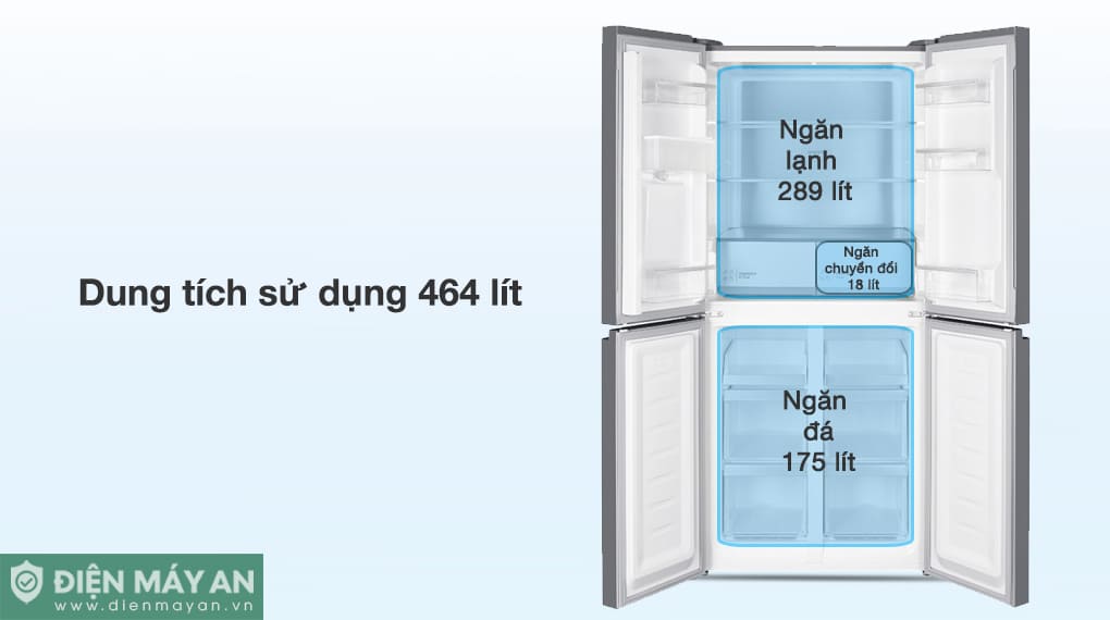 Tủ Lạnh Hitachi Inverter 464 Lít Multi Door HR4N7520DSWDXVN